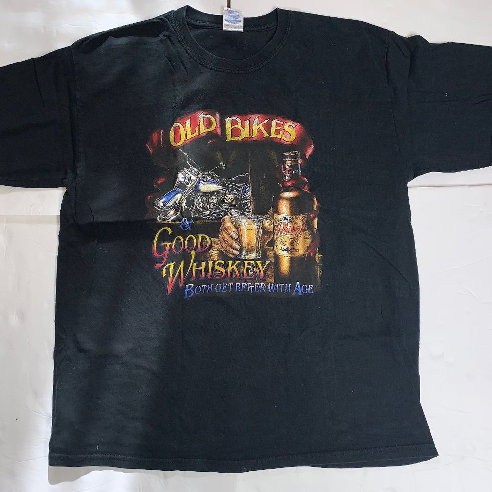 "OLD BIKES/GOOD WHISKEY BOTH GET BETTER WITH AGE"